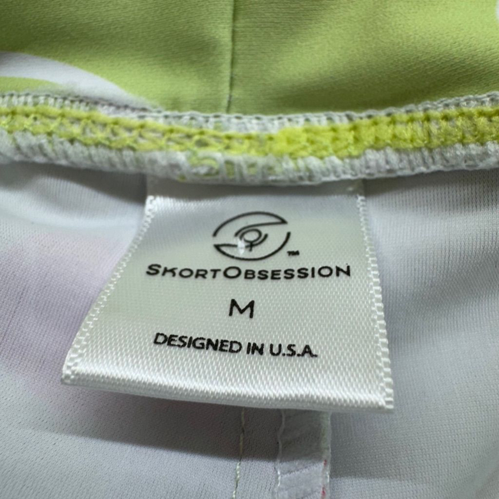 Women's Skort Obsession Tennis Skort Size M Green White - Picture 3 of 7